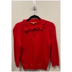 MODCLOTH Red Buttons Vintage Twee Knit Sweater
